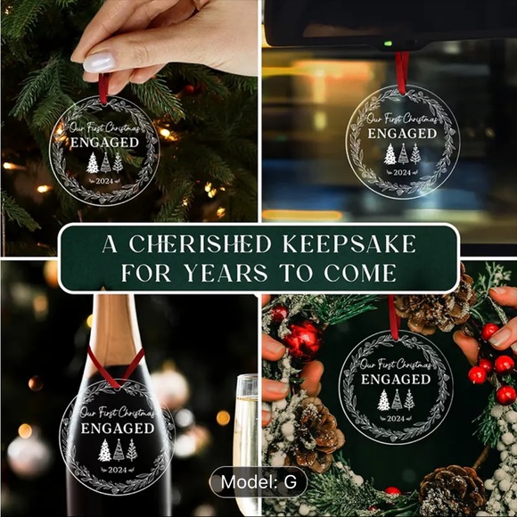 CHRISTMAS ORNAMENT - HIS OR HER GIFT, COUPLE GIFT, CHRISTMAS, DECOR, HOLIDAY - Picture 3 of 4